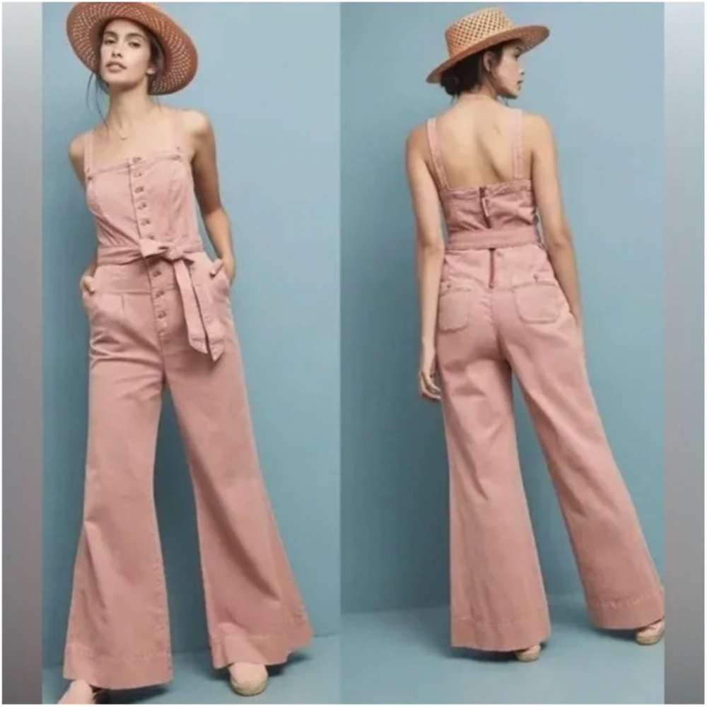 Anthropologie Pilcro Pink Desmond Jumpsuit Size 2